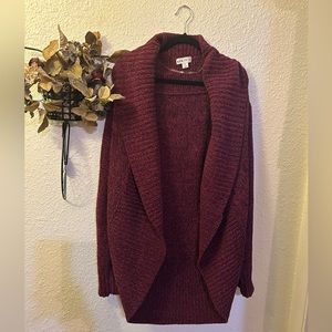 AVA & VIV Maroon heavy weight cardigan in 3XL